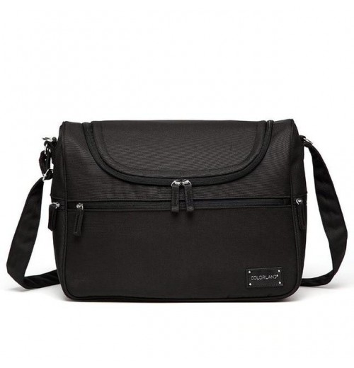 Small Messenger Diaper Bag With Bottle Pocket